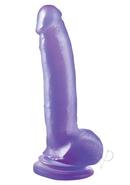 Basix Rubber Works Suction Cup Dong 9in - Purple