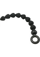 Sex And Mischief Silicone Anal Beads - Black
