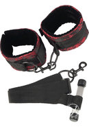 Scandal Over The Door Cuffs - Red/black