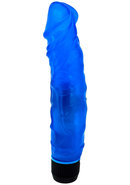 Jelly Caribbean Number 5 Vibrator 9in - Blue