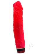 Jelly Caribbean Number 9 Vibrator 9in - Red