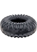 Perfect Fit Ribbed Ring Cock Ring - Black
