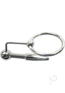 Rouge Urethral Stainless Steel Probe And Cock Ring - Silver