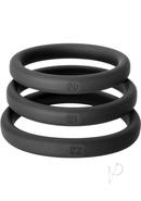 Perfect Fit Xact-fit Silicone Ring Kit - Lg /xl - Black (3...