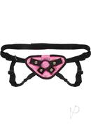 Lux Fetish Pink Velvet Strap-on Harness Adjustable