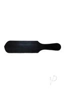 Rouge Leather Paddle With Faux Fur - Black