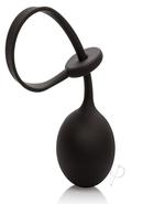 Silicone Weighted Lasso Cock Ring - Black