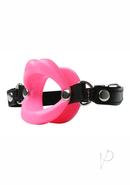 Sex And Mischief Silicone Lips Open Mouth Gag - Pink
