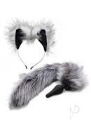Tailz Wolf Tail And Ears Set - Gray