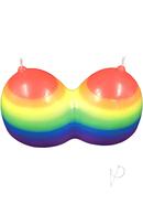 Rainbow Jumbo Boobie Candle - Jasmine Scented
