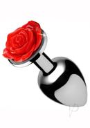 Booty Sparks Rose Anal Plug - Large - Red
