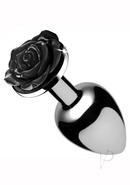 Booty Sparks Rose Butt Plug- Small - Black