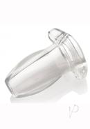 Master Series Peephole Clear Hollow Anal Plug - Clear