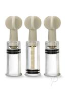 Temptasia Clit And Nipple Twist Suckers (set Of 3) - Clear