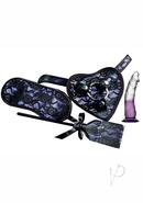 Heart Throb Deluxe Harness Kit With Curved Dildo - Purple