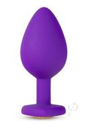 Temptasia Bling Plug Silicone Butt Plug - Medium - Purple