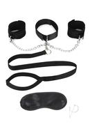Lux Fetish Collar, Cuffs And Leash Set With Removable Cuffs...