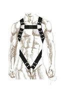 Prowler Red Butch Body Harness - Large - Black/silver