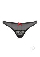 Barely Bare Mesh And Lace Panty Black One Size