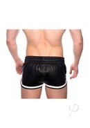Prowler Red Leather Sport Shorts - Small - Black/white
