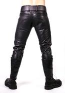Prowler Red Prowler Leather Jeans 33in - Black