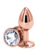 Rear Assets Rose Gold Anal Plug - Small - Clear
