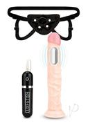 Lux Fetish Realistic Vibrating Dildo With Harness Remote...