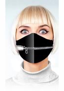 Super Naughty Zipper Mouth Mask - Black