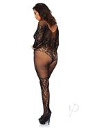 Leg Avenue Vine Lace And Net Long Sleeved Bodystocking -...