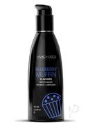 Wicked Aqua Water Based Flavored Lubricant Blueberry Muffin...