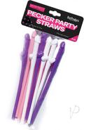 Bachelorette Party Pecker Sipping Straws Assorted Colors 10...