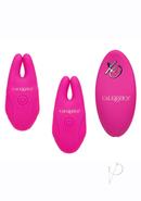 Silicone Remote Rechargeable Nipple Clamps - Pink