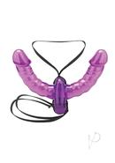 Lux Fetish Pleasure For 2 Double-ended Strap-on - Purple