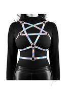 Cosmo Harness Risque Chest Harness - Large/xlarge - Rainbow