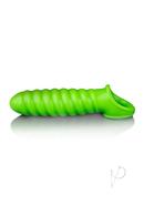 Ouch! Swirl Strechy Penis Sleeve Glow In The Dark - Green
