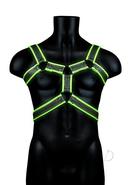 Ouch! Bonded Leather Body Harness Glow In The Dark -...