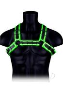 Ouch! Buckle Bulldog Harness Glow In The Dark -...