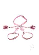 Strict Bondage Harness With Bows - Xlarge/xxlarge - Pink