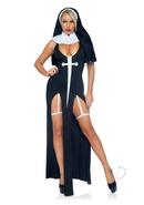 Leg Avenue Sultry Sinner Dual Slit Garter Dress With Vinyl...