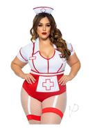 Leg Avenue Nurse Feelgood Snap Crotch Garter Bodysuit With...