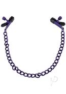 Merci Chained Up Nipple Clamps - Purple